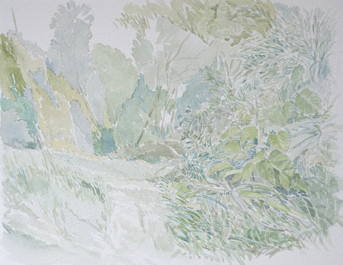 Au Klosterneuburg, 2018 - Bleistift, Aquarell