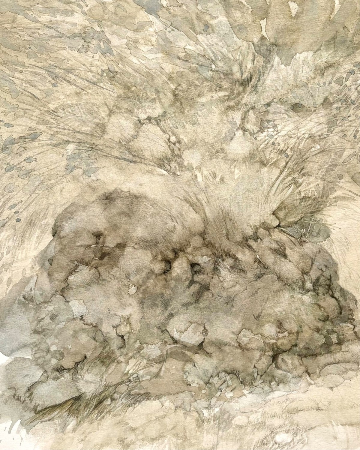 Wandertag III, 2024 - Aquarell, Bleistift