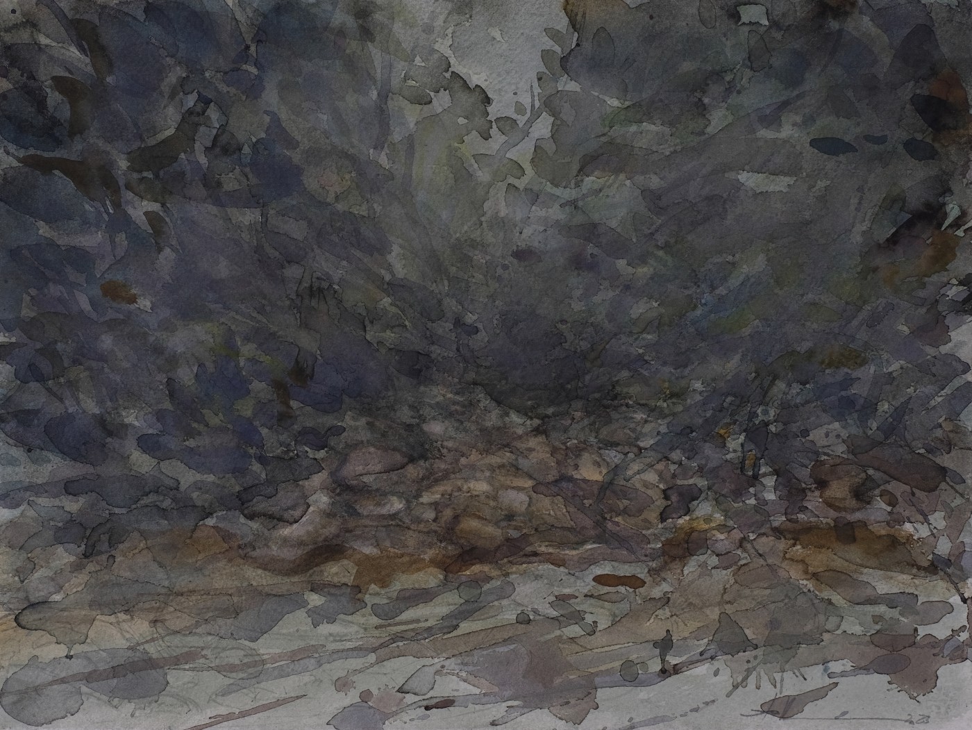 Flüchtiger Blick, 2023 - Aquarell