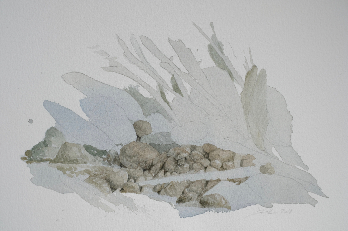 Am Wegesrand, 2018 - Bleistift, Aquarell