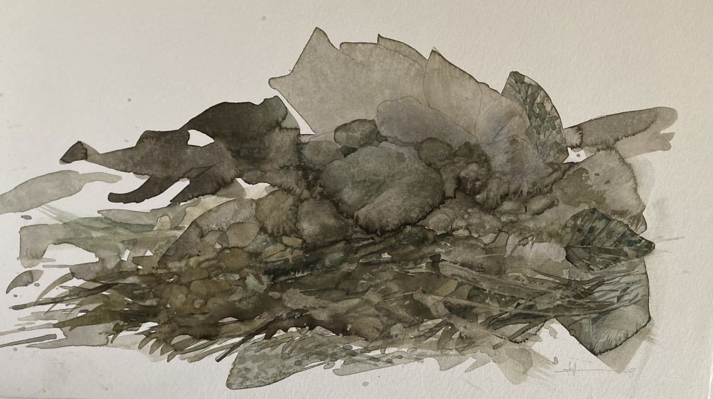 Folgerichtiges Arrangement, 2023 - Aquarell