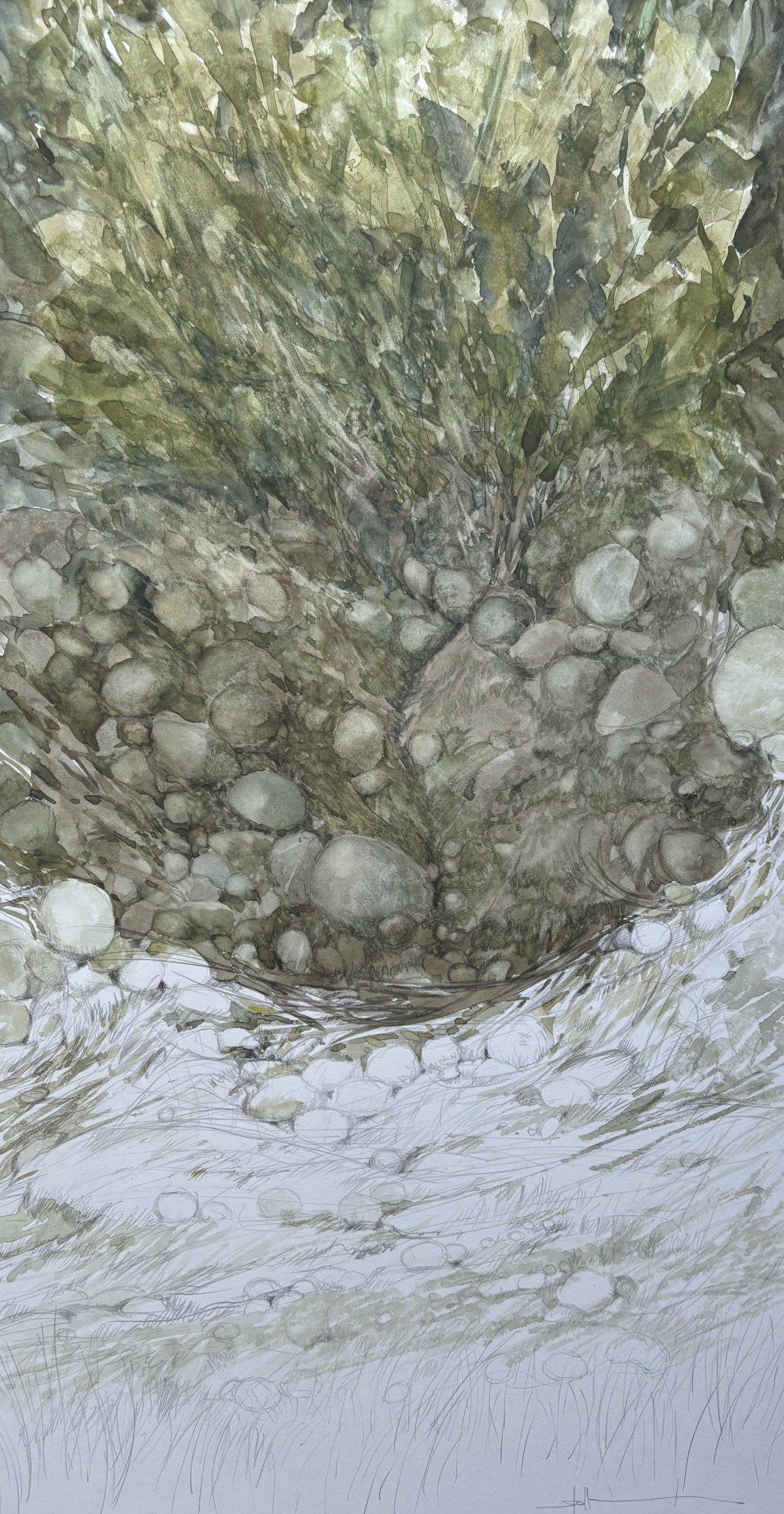 Mühsames Unterfangen, 2025 - Aquarell, Bleistift