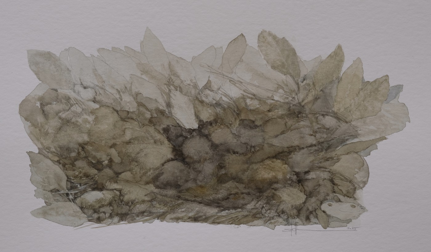 Ruheort, 2025 - Aquarell, Bleistift