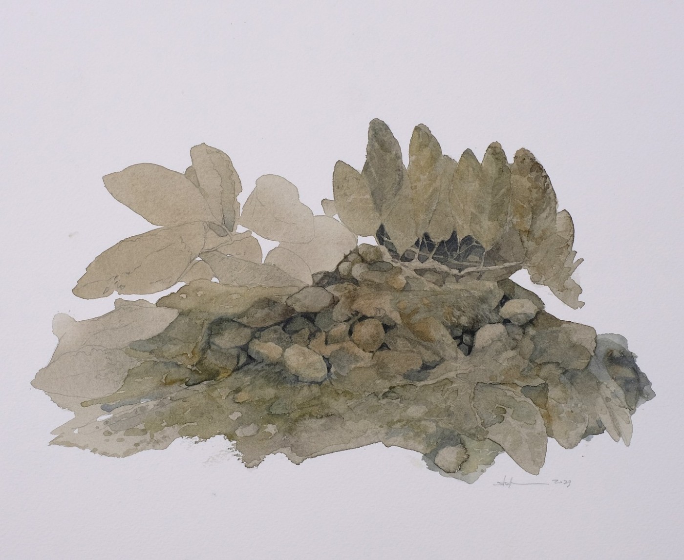 Warten auf irgendetwas, 2023 - Aquarell