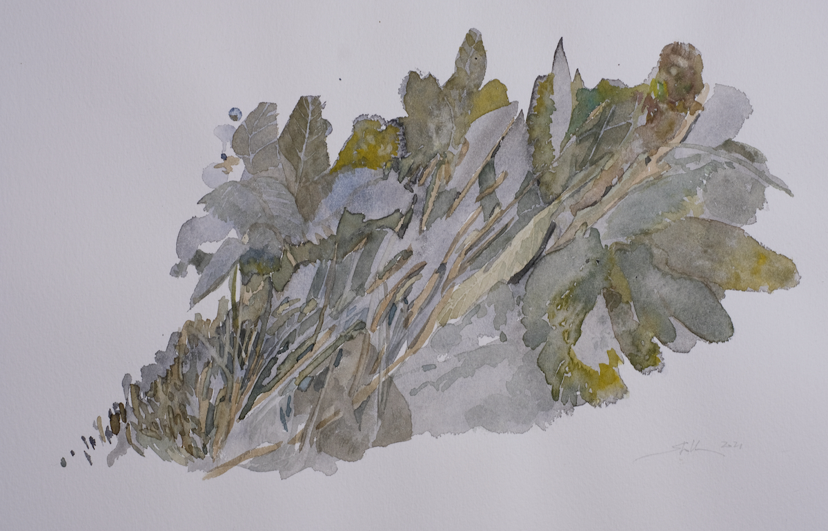 Ein ruhiger Ort, 2021 - Bleistift, Aquarell