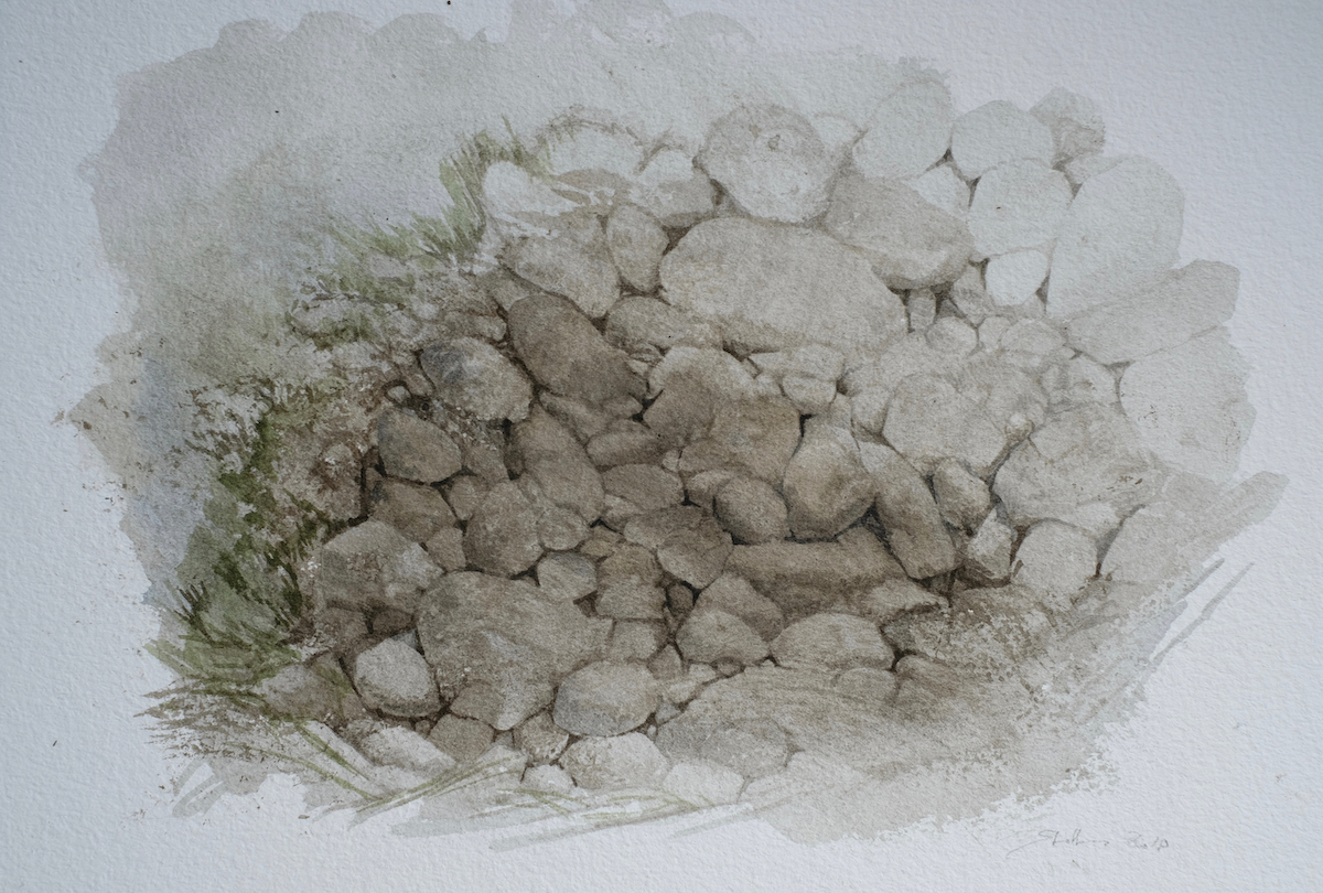 Am Wegesrand, 2018 - Bleistift, Aquarell