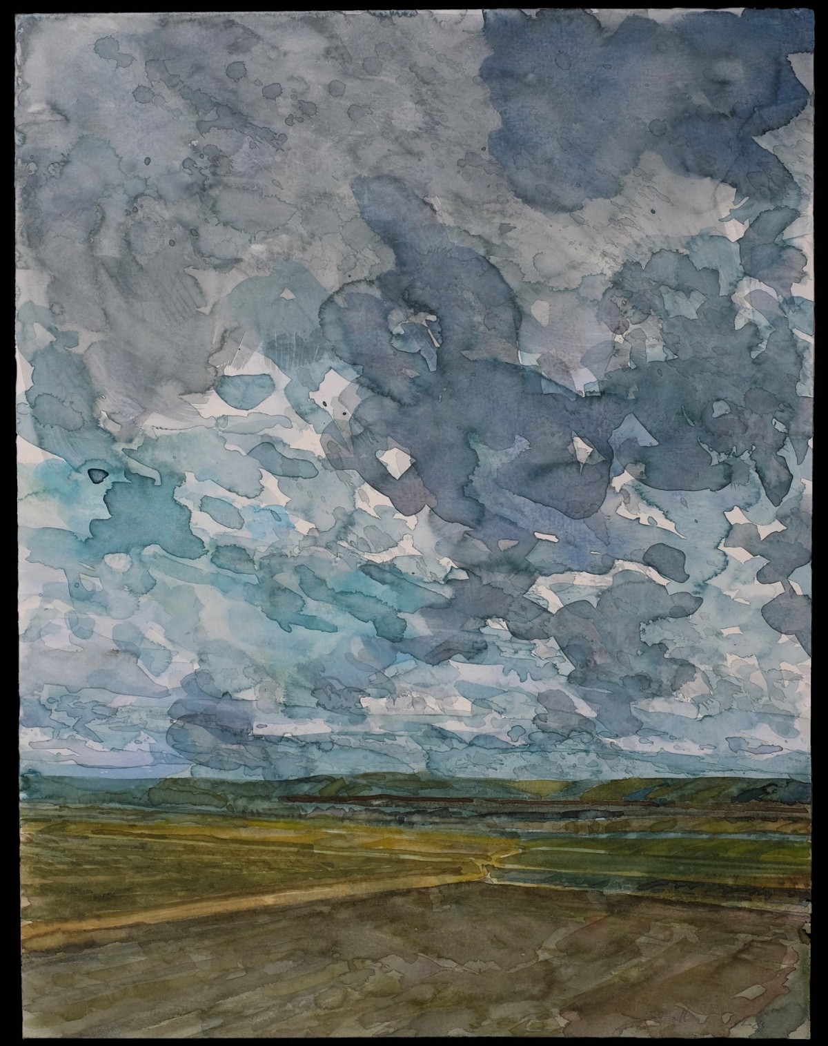 Kopf nach hinten, Blick nach oben ... nur etwas, 2023 - Aquarell