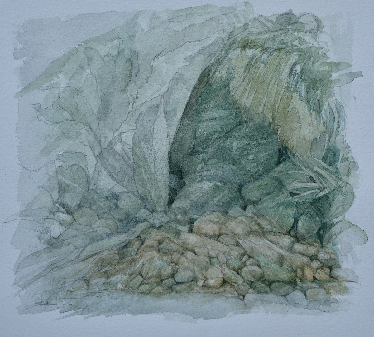 Harter Kampf, 2020 - Aquarell, Bleistift